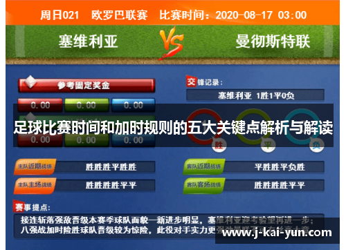 足球比赛时间和加时规则的五大关键点解析与解读